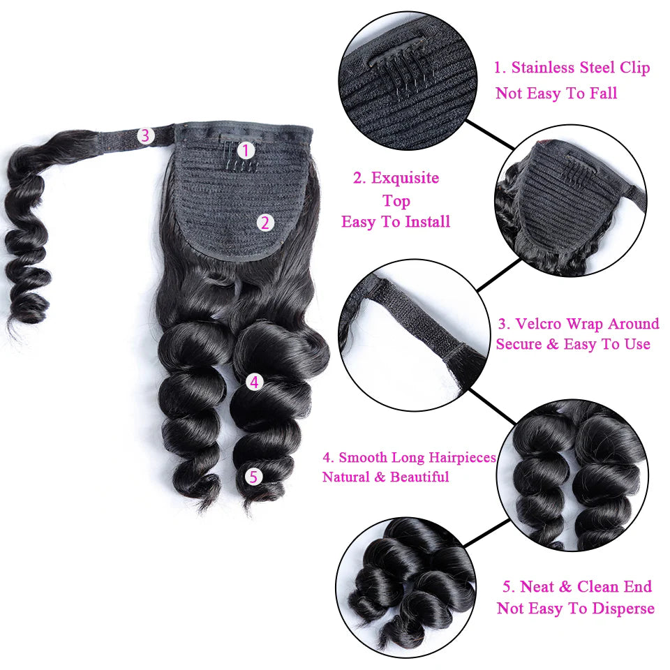HUMAN HAIR PONYTAILS