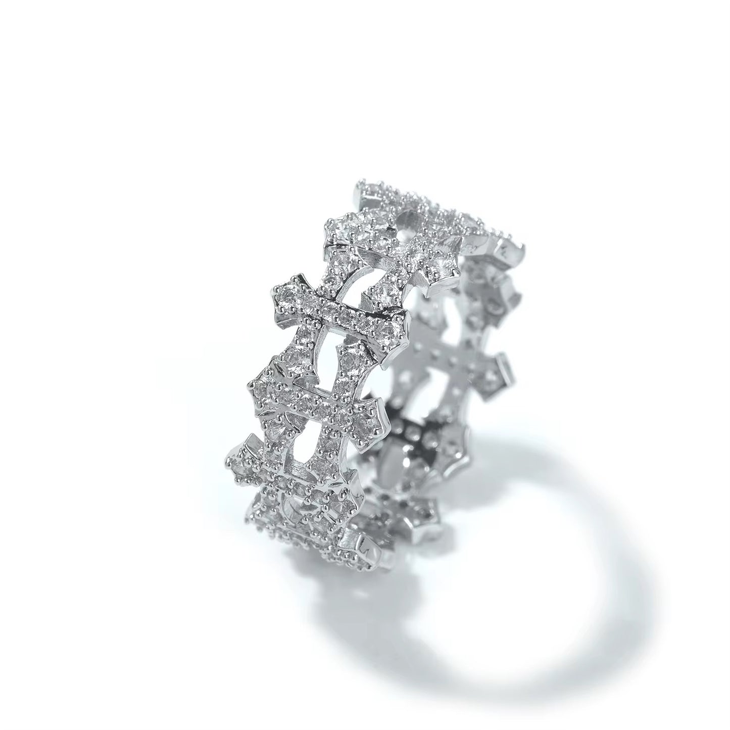 CROSS CROWN RING