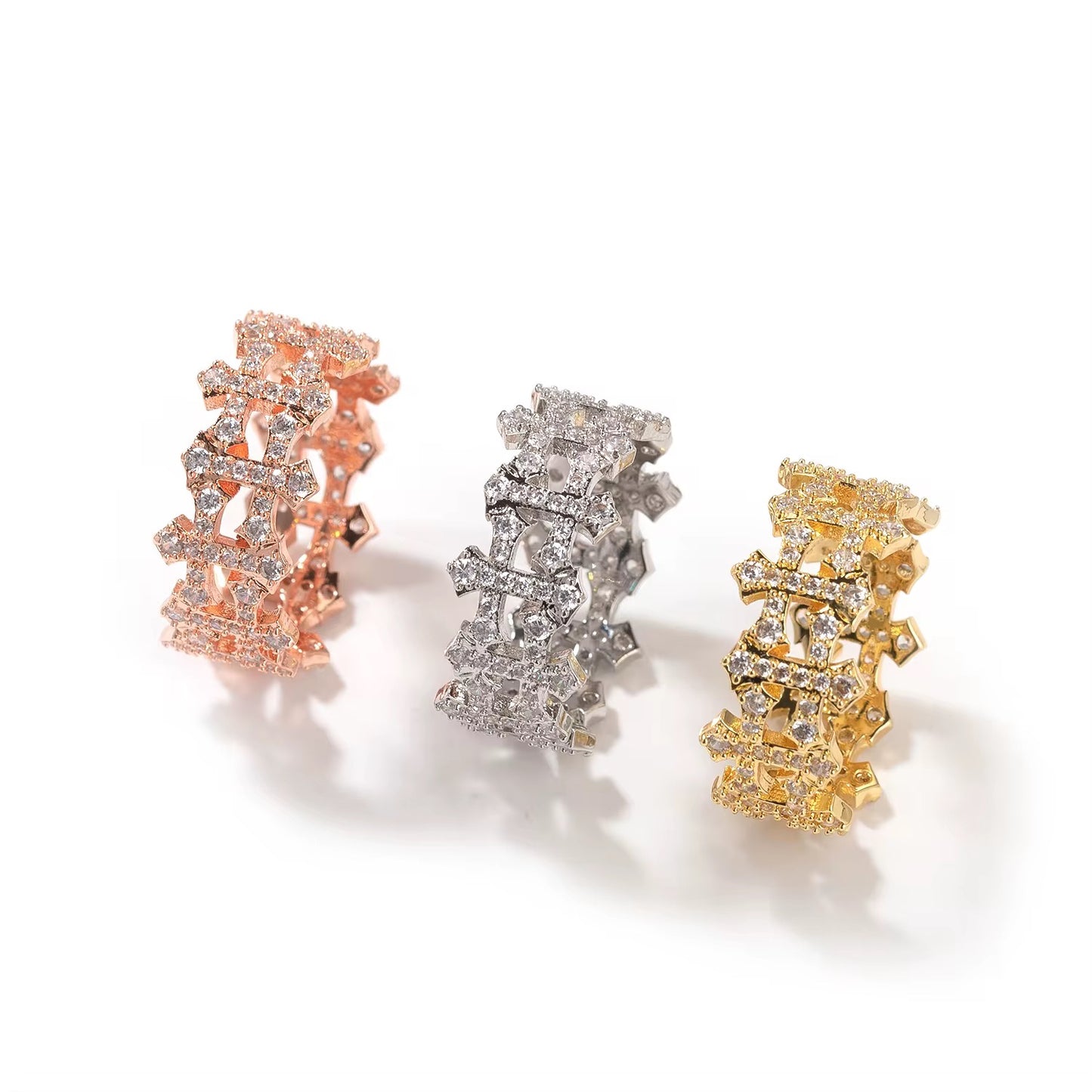 CROSS CROWN RING