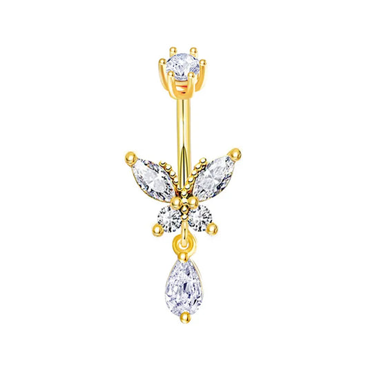 GOLDEN BLOOM BELLY RING