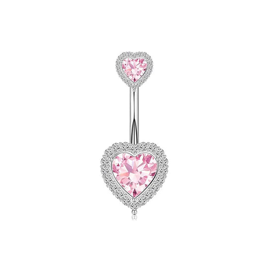 BLUSH HEART HALO BELLY RING